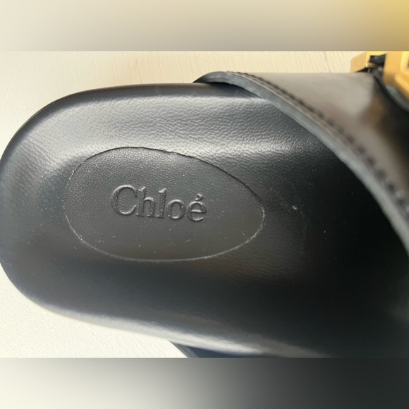 Chloé Rebecca Slide Sandal- Black size 36 - Picture 10 of 14